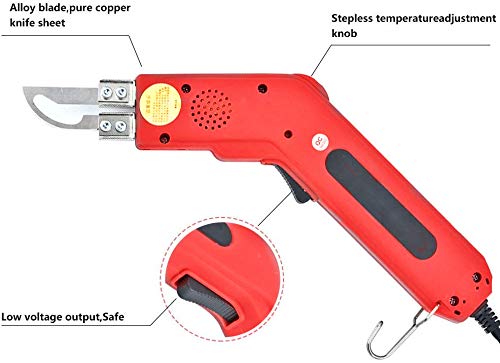 HUKOER 4 en 1 Cuchillo Eléctrico Caliente 220V / 100W Herramienta de Corte Espuma de Poliestireno Profesional para Cortar Tela/Caucho/Cuerda/Plástico/Acrílico