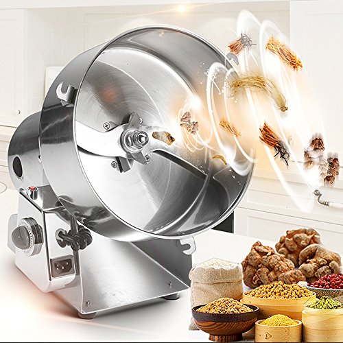 HUKOER Máquina Trituradora Eléctrica con Ultra-Alta Velocidad, Molinillo Inteligente de Hierbas, Especias, Alimento seco, Cereales, Polvo de Perla 250g