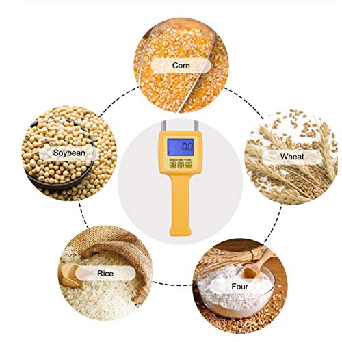 Húmedo Digital Detector Medidor medidor de humedad digital portátil de grano Medidor de Humedad TK100S uso for el maíz, trigo, arroz, Bean, harina de trigo, Precisa y refinada