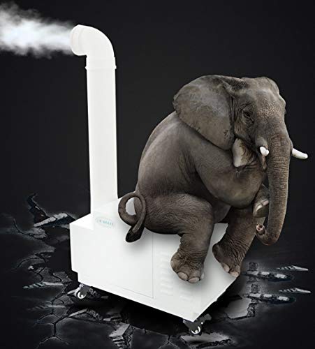 Humidificador Industrial 2kg/h Cantidad de niebla, Atomizador De alta frecuencia Sensor de temperatura y humedad Humidificador Ultrasónico, Adecuado para Fábrica de maquinaria, supermercado y taller