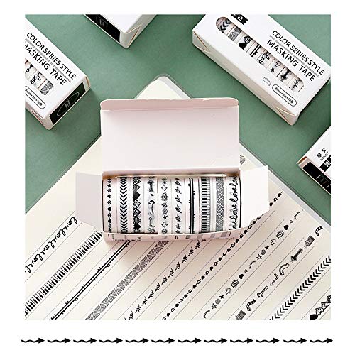 Huture 10 Rollos Washi Tape Cintas de Cinta Adhesiva Cinta de Papel Decorativo Creativo Decorativo Cintas Pegatinas Niños Hecha de Papel Japonés Por Arte de Cinta DIY Suministros de Scrapbooking