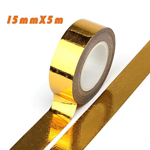 Huture 4 Rollos Banda de Brillo Holográfico Cinta Adhesiva Washi Cinta de Papel Deco Cintas Decorativas Creativas Cinta Adhesiva para Niños de Papel Japonés para DIY Craft Suministros Scrapbooking