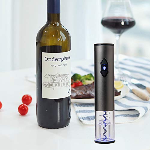 Hyindoor Sacacorchos Eléctrico Inalámbrico Recargable Profesional Abridor Automatico de Botellas de Vino Caja de Regalo con Cortador/Tapón de Vacío/Vertedor