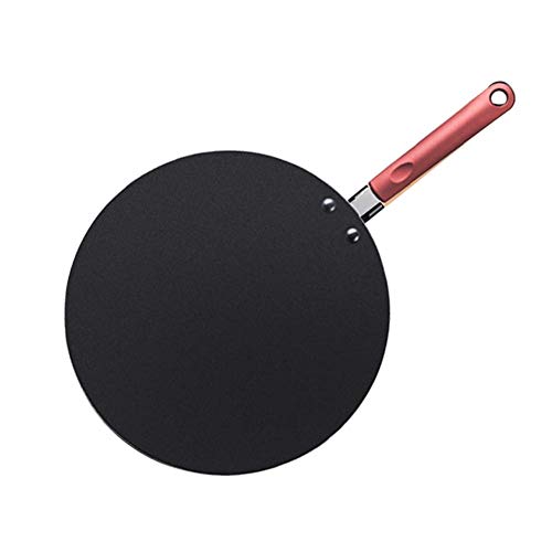 HYYDP Cacerolas Crepes para panqueques, sartén, Antiadherente, para Huevos de bistec, Tawa Plana, Herramienta de Fruta para panqueques para el hogar, inducción Incompatible, Regular, 30 cm