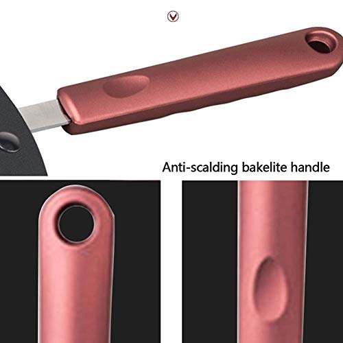 HYYDP Cacerolas Crepes para panqueques, sartén, Antiadherente, para Huevos de bistec, Tawa Plana, Herramienta de Fruta para panqueques para el hogar, inducción Incompatible, Regular, 30 cm
