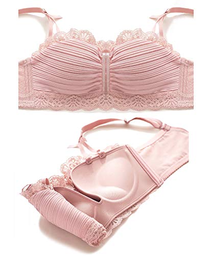 I-Light-T Conjunto De Sujetador con Encaje Sexy Engrosado, Gasa Y Esponja, Sin Anillo De Acero, Arcón Ajustable, Correa Ajustable For El Hombro, Hebilla De Tres Filas.
