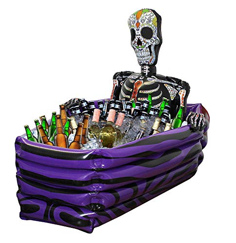 I LOVE FANCY DRESS LTD Halloween Inflable para Bebidas EN Formato DE ATAUD Estilo Dia DE LOS Muertos con Esqueleto Grande Fiestas DE Halloween O Dia DE LOS Muertos (110CM X 66CM X 76CM)