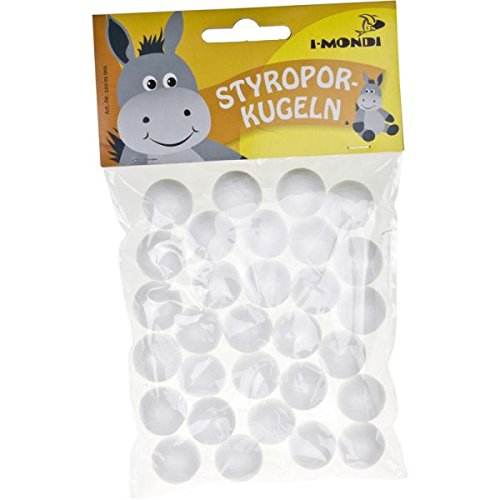 i-mondi® Bolas de porex, 30 piezas, diámetro: 20 mm
