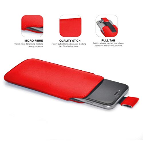 I-Sonite - Funda de piel sintética para Huawei P8Lite ALE-L04, color rojo