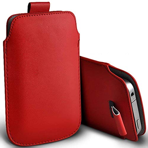 I-Sonite - Funda de piel sintética para Huawei P8Lite ALE-L04, color rojo