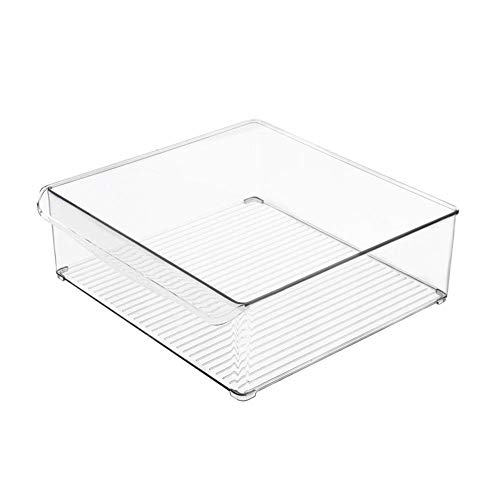 iBàste Organizador de Cocina Refrigerador Caja de Almacenamiento Estante Organizadores para armarios Cajón Latas Acabado Caja de plástico Rectangular Congelador Transparente Cajón para refrigerador