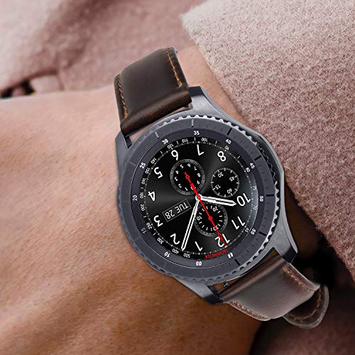 iBazal - Correa clásica para reloj de reemplazo 22 mm para Gear S3 Frontier/Classic, Stylish Coffee
