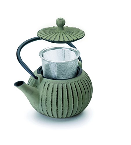 IBILI 622805 Oriental – Nepal Tetera con Filtro Hierro Fundido Gris Claro 18 x 18 x 10 cm 2 Piezas, 2,5 L