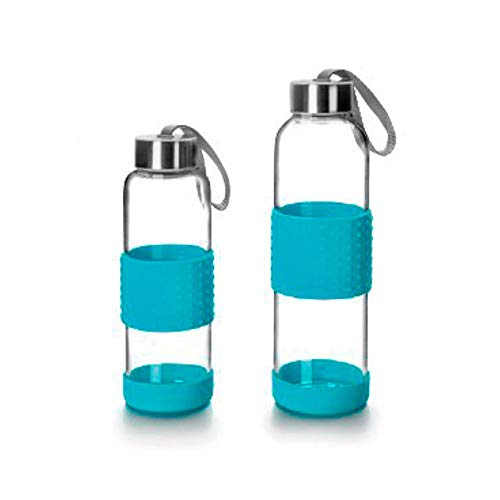 IBILI 745905A Botella DE Vidrio Sky 500 ML Azul