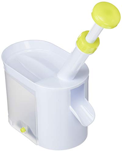 Ibili 774100 - Deshuesador de cerezas, Blanco/Verde, 16 cm