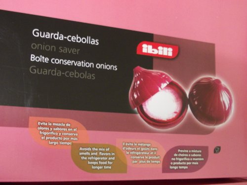 IBILI 782502E Guarda Cebollas-Caja Expositora + Guarda-Limones, Amarillo, 9 x 11 cm
