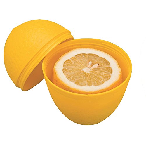 IBILI 782502E Guarda Cebollas-Caja Expositora + Guarda-Limones, Amarillo, 9 x 11 cm