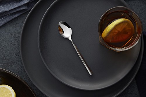 icxox Cucharas De Espresso Set De 6 Piezas, 11,6cm, Acero INOX 18/10 (Plateado)
