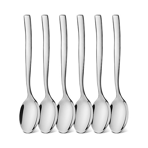 icxox Cucharas De Espresso Set De 6 Piezas, 11,6cm, Acero INOX 18/10 (Plateado)
