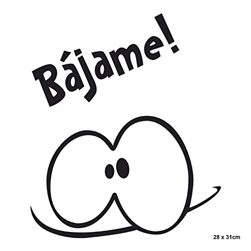 IDEAVINILO ÚNICO Vendedor Original- Sticker Decorativo Bájame!. Color Negro. Medidas: 28x31cm