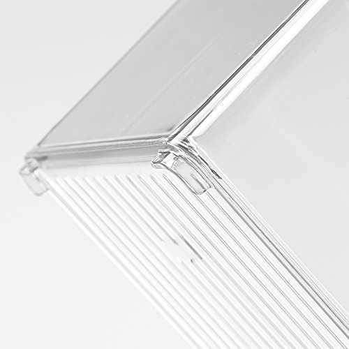 iDesign Cabinet/Kitchen Binz Caja organizadora, gran organizador de cocina de plástico, cajón para frigorífico, transparente