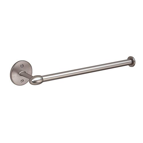 iDesign Portarrollos de cocina, pequeño soporte para papel de metal, portarrollos de pared para colocar 1 rollo de papel de cocina, plateado mate