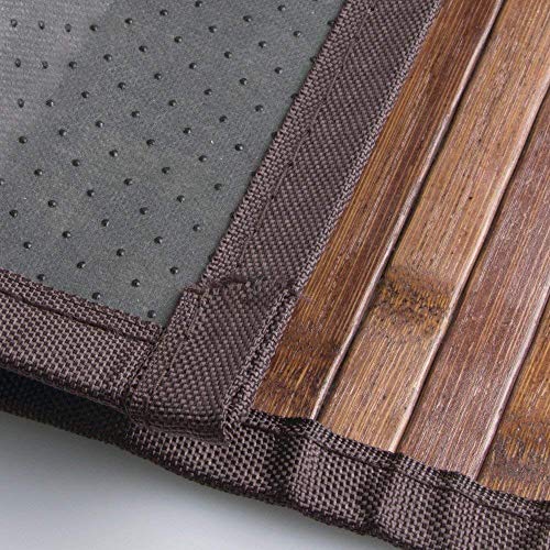 iDesign Tapete para baño, tamaño pequeño, Color Oscuro, Bambú, Marrón (Moka), 61 x 43 cm