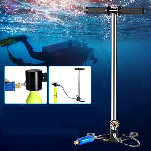 iDWF 0.5L Buceo de Repuesto de oxígeno Bomba de Mano del Tanque de Aire del Tanque de Manos de accionamiento de la Bomba for Smaco de Repuesto bajo el Agua Accesorios de respiración