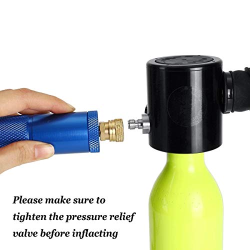 iDWF 0.5L Buceo de Repuesto de oxígeno Bomba de Mano del Tanque de Aire del Tanque de Manos de accionamiento de la Bomba for Smaco de Repuesto bajo el Agua Accesorios de respiración