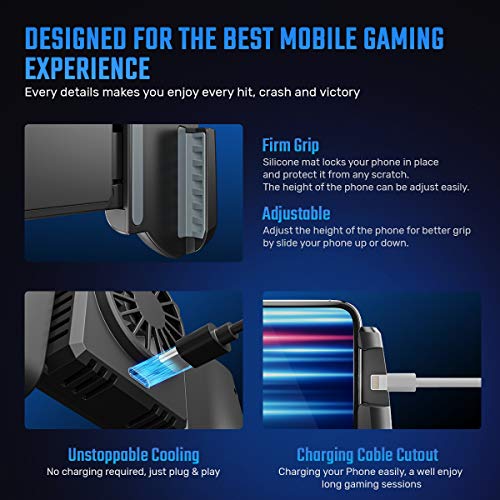 IFYOO Z108 - Mando móvil para juegos PUBG Mobile/Cuchillos Out/Reglas de Supervivencia – Disparo sensible y disparador de apuntar L1R1 para teléfonos Android y iOS [menos de 11 mm de grosor]