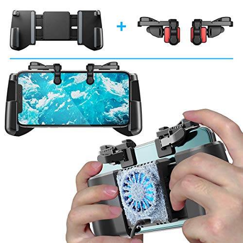 IFYOO Z108 - Mando móvil para juegos PUBG Mobile/Cuchillos Out/Reglas de Supervivencia – Disparo sensible y disparador de apuntar L1R1 para teléfonos Android y iOS [menos de 11 mm de grosor]