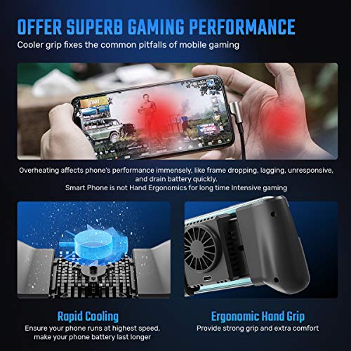IFYOO Z108 - Mando móvil para juegos PUBG Mobile/Cuchillos Out/Reglas de Supervivencia – Disparo sensible y disparador de apuntar L1R1 para teléfonos Android y iOS [menos de 11 mm de grosor]