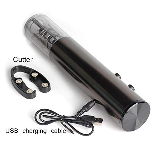 iitrust Abrebotellas Eléctrico, Sacacorchos Eléctrico Profesional - Abridor de Botellas de Vino con Cortador de Papel y Cable de Carga USB