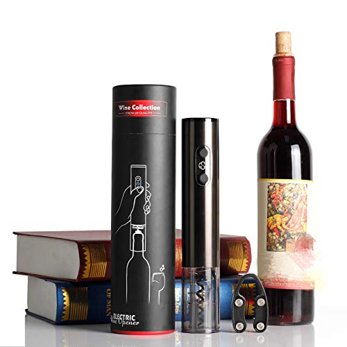 iitrust Abrebotellas Eléctrico, Sacacorchos Eléctrico Profesional - Abridor de Botellas de Vino con Cortador de Papel y Cable de Carga USB