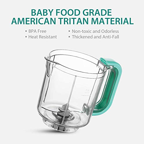 IKARE Robot de Cocina Bebé- 8 en 1 Procesador de Alimentos Bebes con tanque de agua desmontable y cesta y taza de vapor - Panel de control táctil - Cocina comida para bebé en 15 minutos
