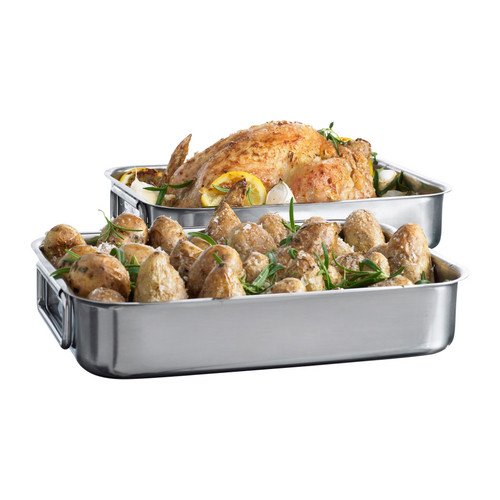 IKEA KONCIS - fuente de horno, de acero inoxidable - 26x20 cm