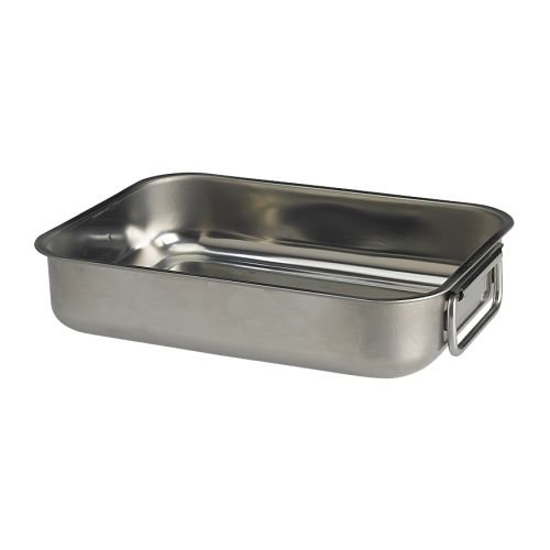 IKEA KONCIS - fuente de horno, de acero inoxidable - 26x20 cm