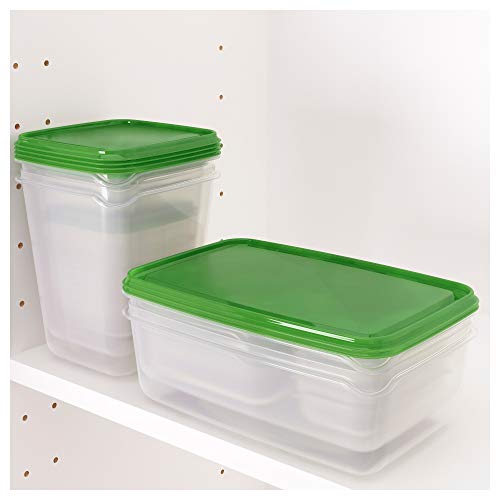 IKEA Pruta Juego de Botes, Plástico, Verde