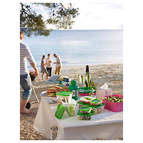 IKEA Pruta Juego de Botes, Plástico, Verde
