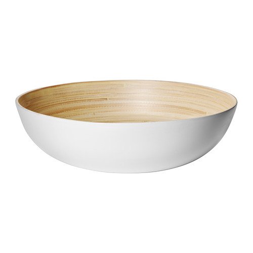IKEA RUNDLIG - Cuenco para servir (bambú, 30 cm), color blanco