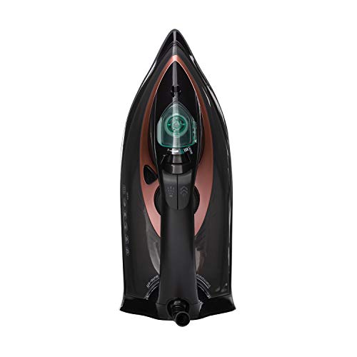 IKOHS Memphis 3000 - Plancha de Vapor, 3000 W, 240g Golpe de Vapor, 58g/min Vapor Constante, Revestimiento Ceramic Coat, 23.7x13cm,Color Negro