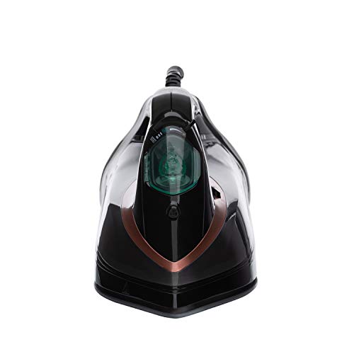 IKOHS Memphis 3000 - Plancha de Vapor, 3000 W, 240g Golpe de Vapor, 58g/min Vapor Constante, Revestimiento Ceramic Coat, 23.7x13cm,Color Negro