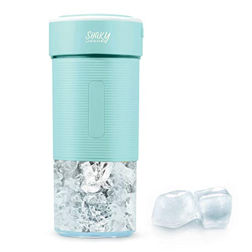 IKOHS Shaky - Licuadora Portátil, Mini Batidora Personal para Batidos y Smoothies, USB Recargable, 80W, 350 ml, Libre de BPA, 6 Cuchillas, Juicer Smoothie Maker, Batidoras de Vaso Individuales