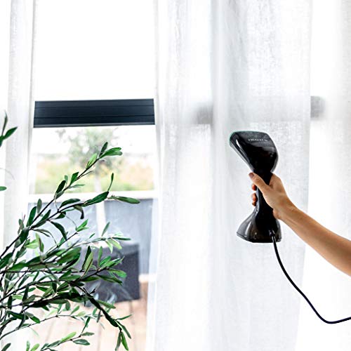 IKOHS STEHAND - Plancha de Vapor Vertical, Plancha para Ropa, 1500 W, Plancha de Vapor Vertical y Planchado Horizontal, Portátil, 250 ml, Desinfecta, Eliminación de Arrugas (Negro)