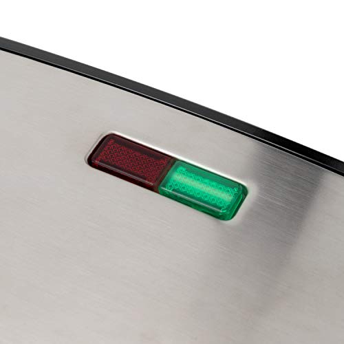 IKOHS Stone Easy - Sandwichera con Capacidad para 2 Sándwiches, 750 W, Recubierta Cerámica Antiadherente, Pinza de Cierre, Angulo de Apertura 105°, 2 Indicadores Luminosos, Libre BPA, con Asas