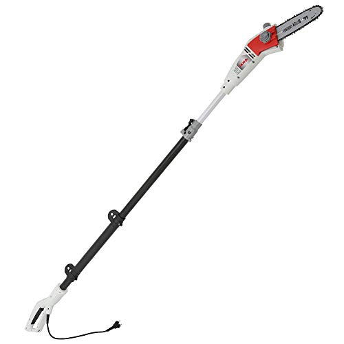 IKRA 78001850 podadora de Altura Sierra telescópica eléctrica IEAS750, 185mm, Alcance 4m, 750 W, 230 V, Rojo, Blanco, Gris Y Negro