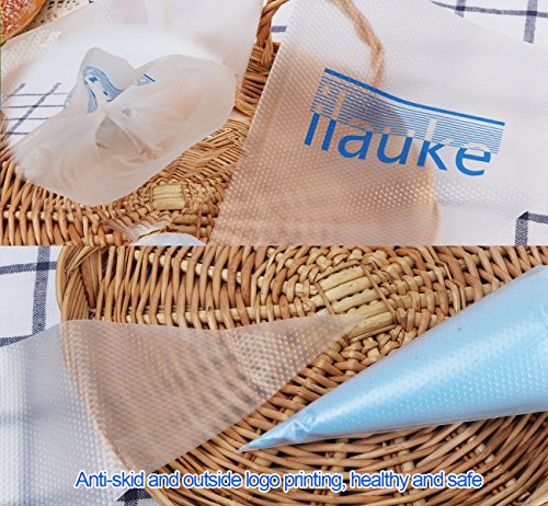 ilauke 15" Bolsas de Pastelería Mangas Pastelera 100pcs deshechable Manga repostería para Fondant Decoración