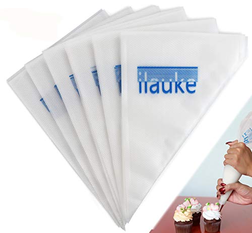 ilauke 15" Bolsas de Pastelería Mangas Pastelera 100pcs deshechable Manga repostería para Fondant Decoración