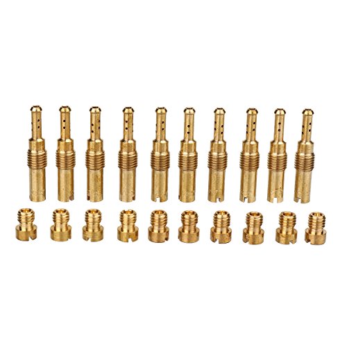 ILS – 10 pieces carbure Tor MAIN with Set Slow/Pilot Jet Kit for Motors PWK Oko c850-cvk 150 cc 125 cc GY6