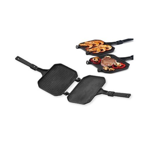 Ilsa 650 Grill-Sandwichera Antiadherente, Negro